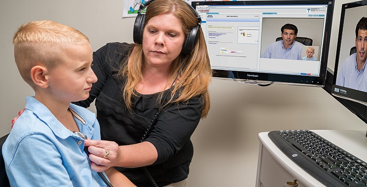 People engaged in telemedicine