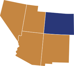 Image of states with Colorado highlighted