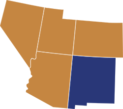 Outline image of the state of New Mexico