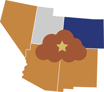 Image of states with Colorado highlighted
