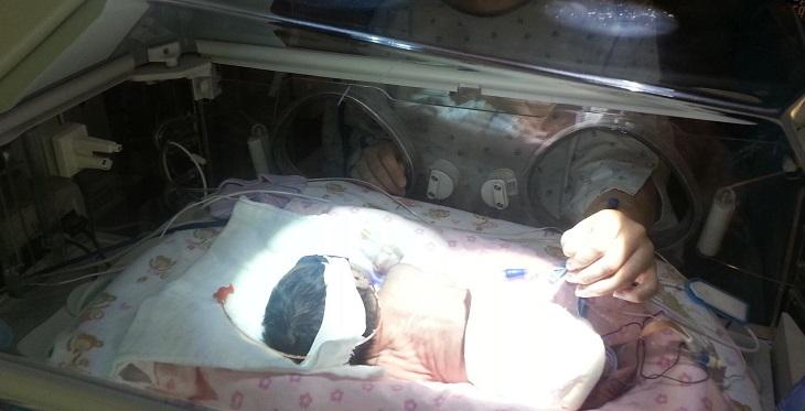 Baby in NICU Unit