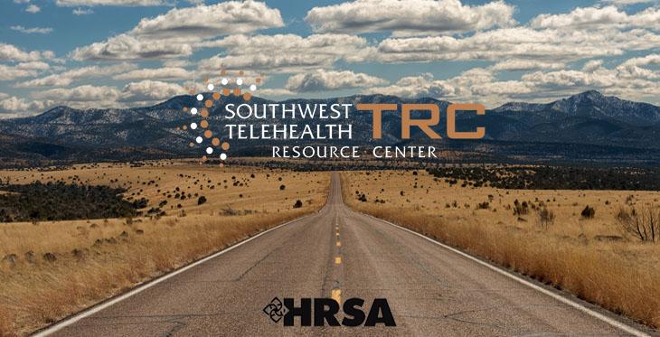 Image of a highway road with SWTRC and HRSA logos